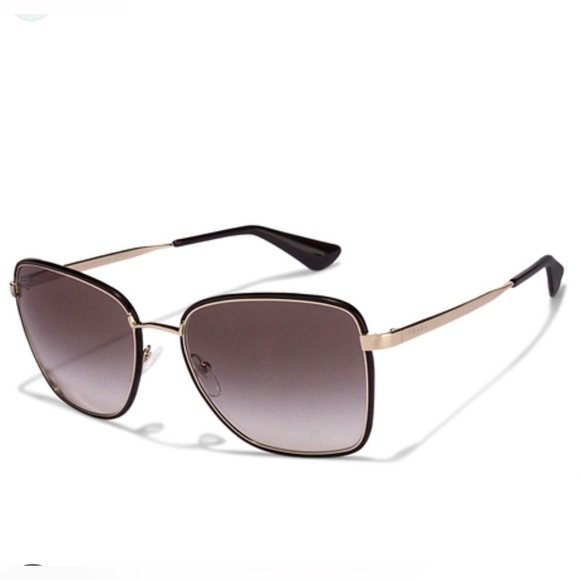 Prada, Gold, Black & Grey Gradient Large Womans Square Sunglasses - Picture 1 of 13